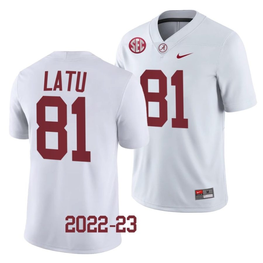 2022 23 alabama crimson tide cameron latu white college football jersey scaled