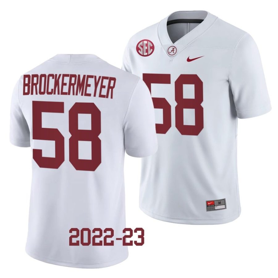 2022 23 alabama crimson tide james brockermeyer white college football jersey scaled