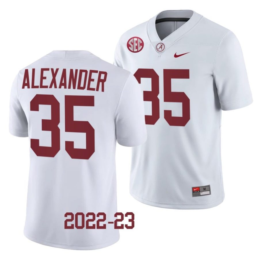 2022 23 alabama crimson tide jeremiah alexander white college football jersey scaled