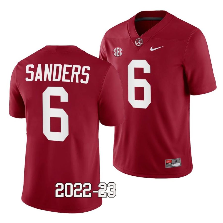 2022 23 alabama crimson tide trey sanders crimson college football jersey scaled