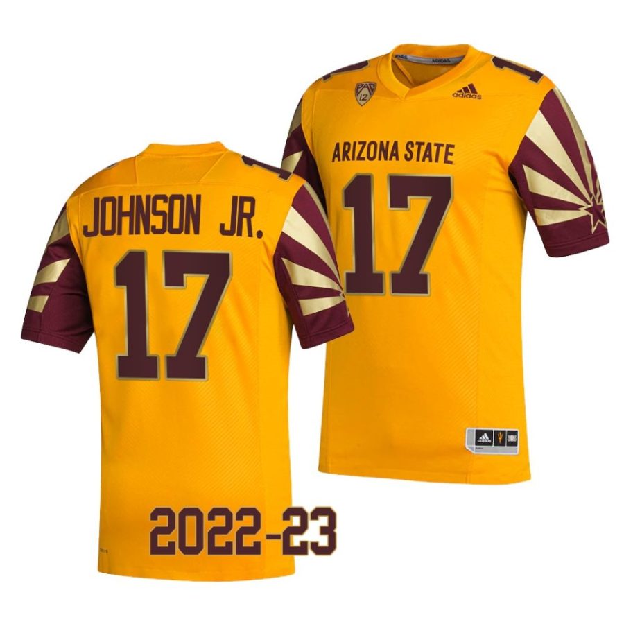 2022 23 arizona state sun devils chad johnson jr. gold reverse retro football jersey scaled