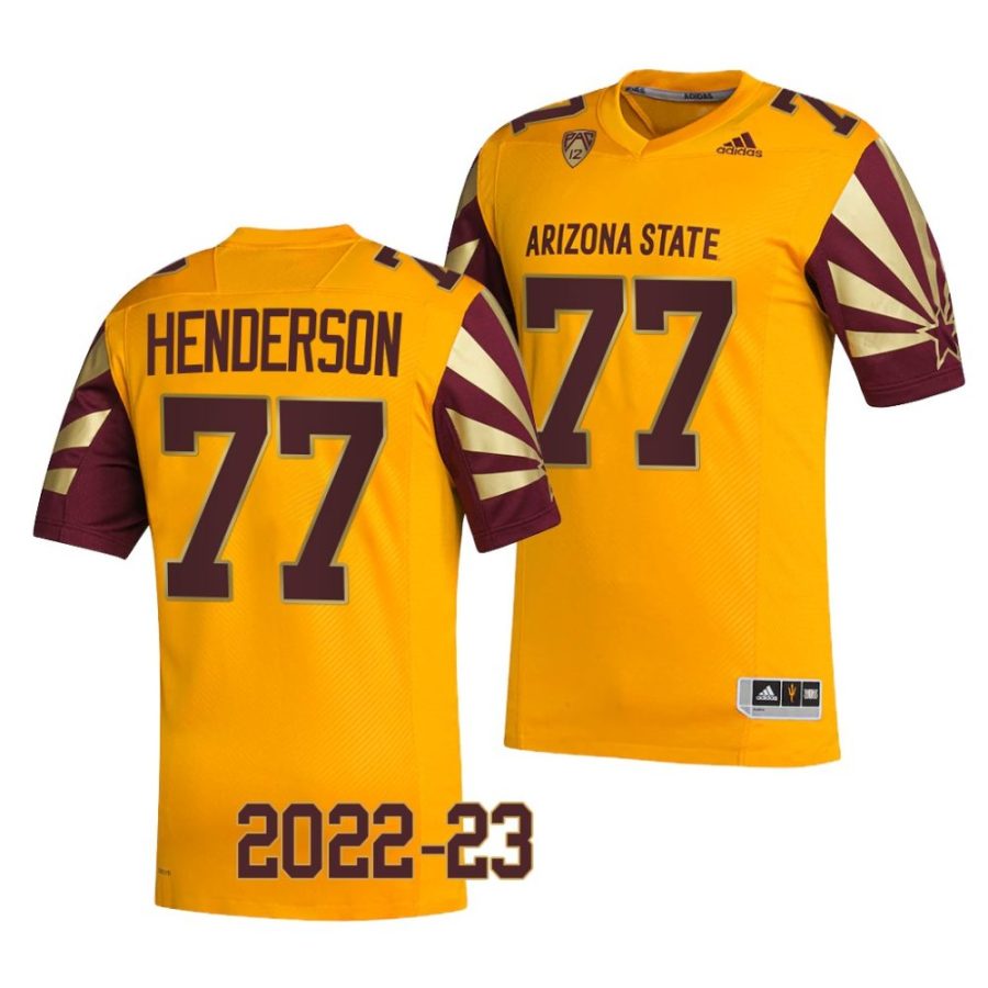 2022 23 arizona state sun devils ladarius henderson gold reverse retro football jersey scaled