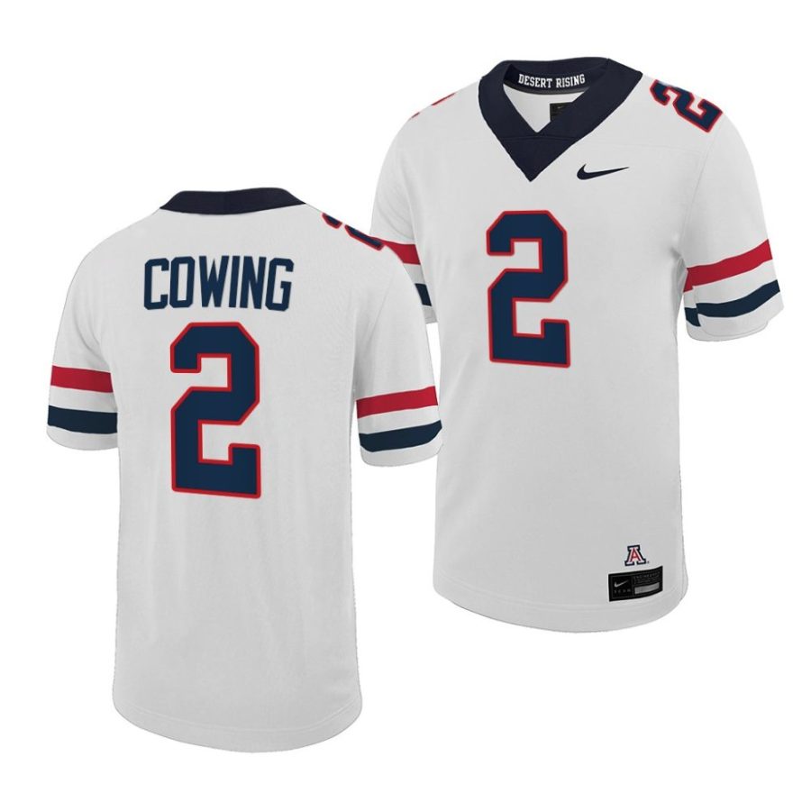 2022 23 arizona wildcats jacob cowing white untouchable game football jersey scaled