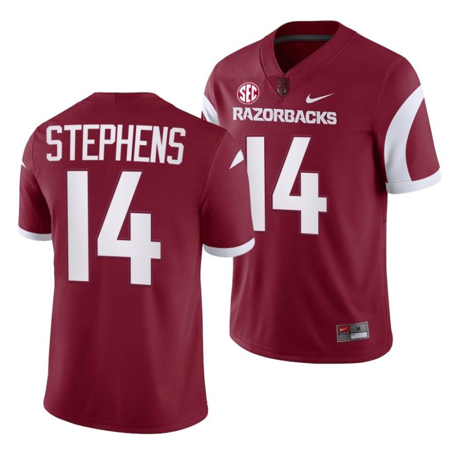 2022 23 arkansas razorbacks bryce stephens cardinal college football game jersey scaled