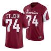 2022 23 arkansas razorbacks jalen st. john cardinal college football game jersey scaled