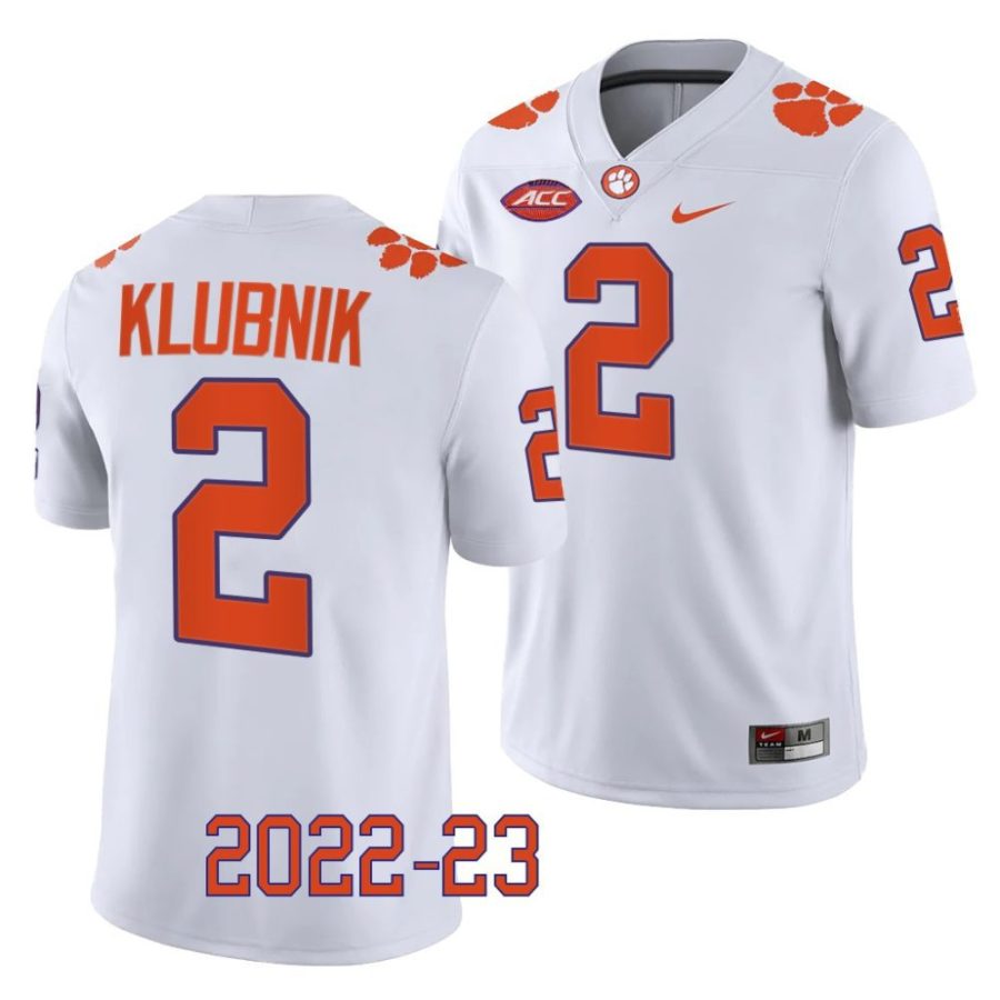 2022 23 clemson tigers cade klubnik white college football game jersey scaled