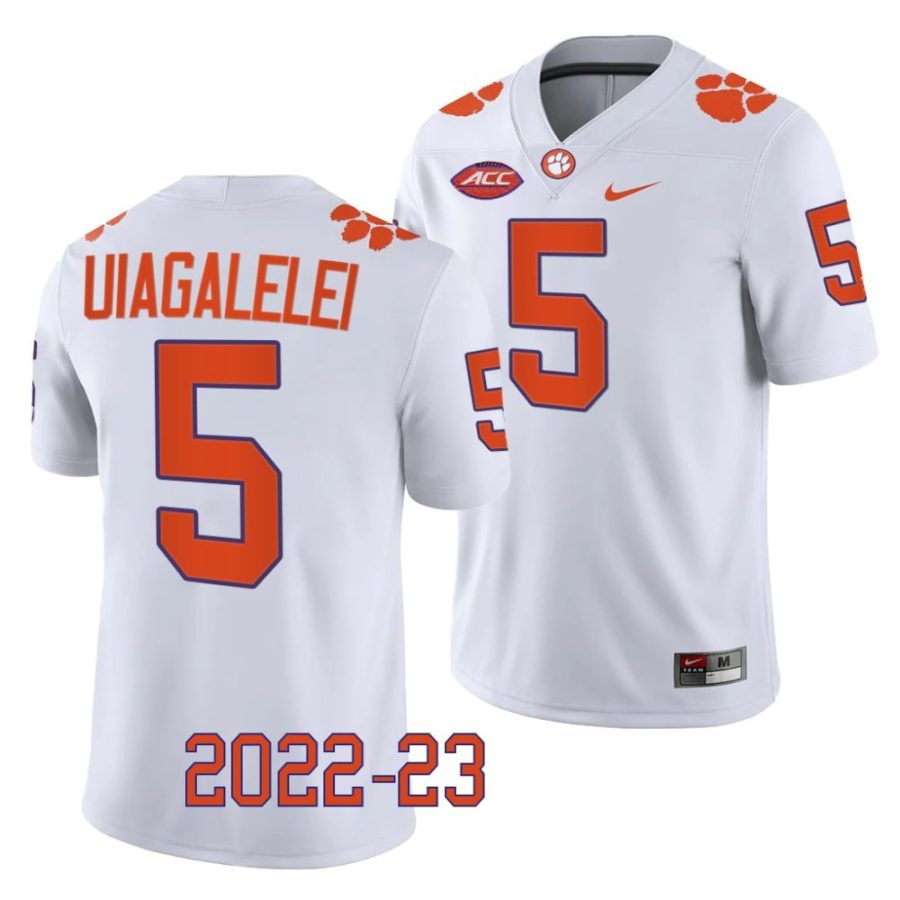 2022 23 clemson tigers dj uiagalelei white college football game jersey scaled