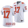 2022 23 clemson tigers wade woodaz white college football game jersey scaled