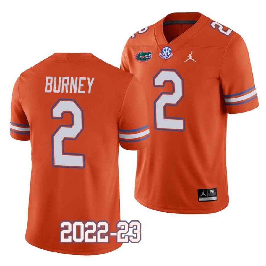 2022 23 florida gators amari burney orange college football replica jersey scaled