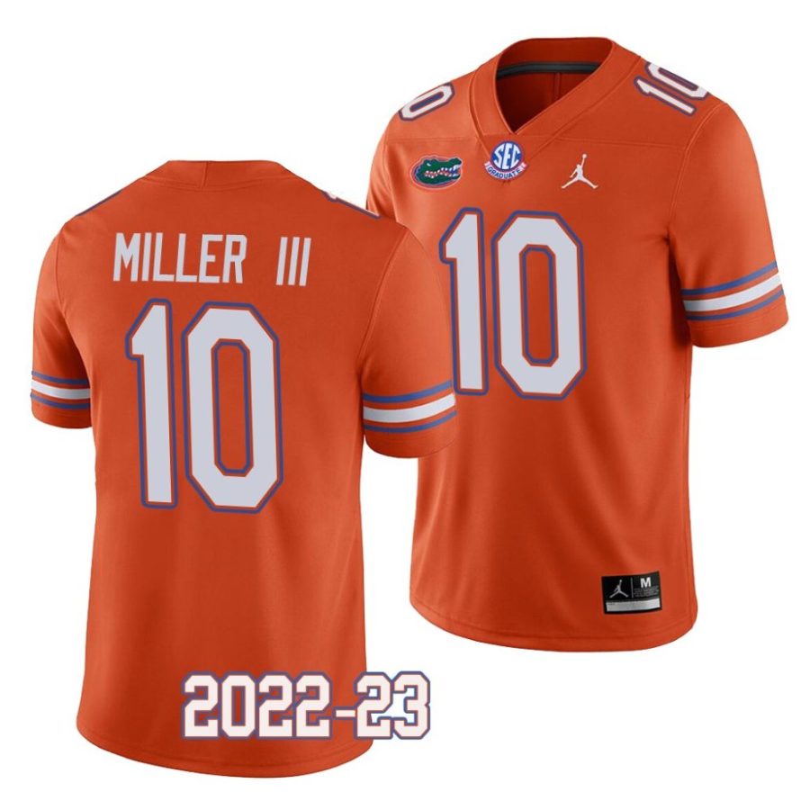 2022 23 florida gators jack miller iii orange college football replica jersey scaled