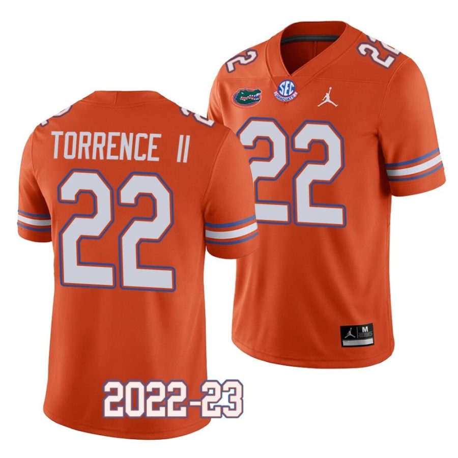 2022 23 florida gators rashad torrence ii orange college football replica jersey scaled