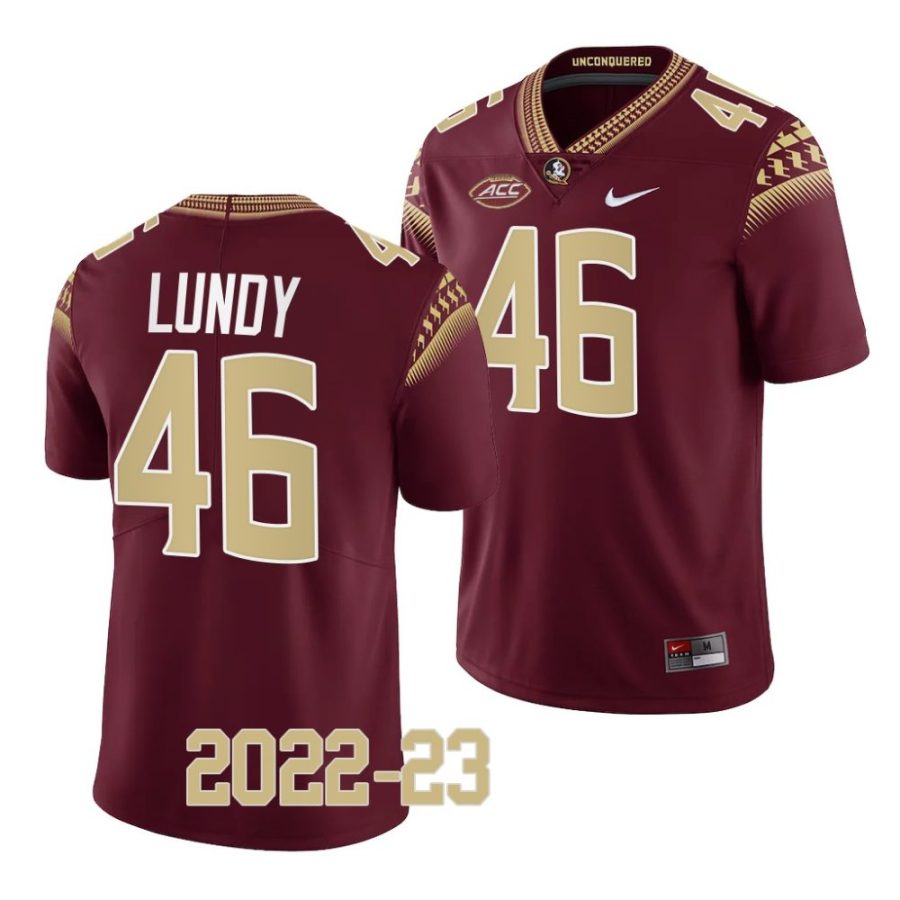 2022 23 florida state seminoles dj lundy garnet college football replica jersey scaled