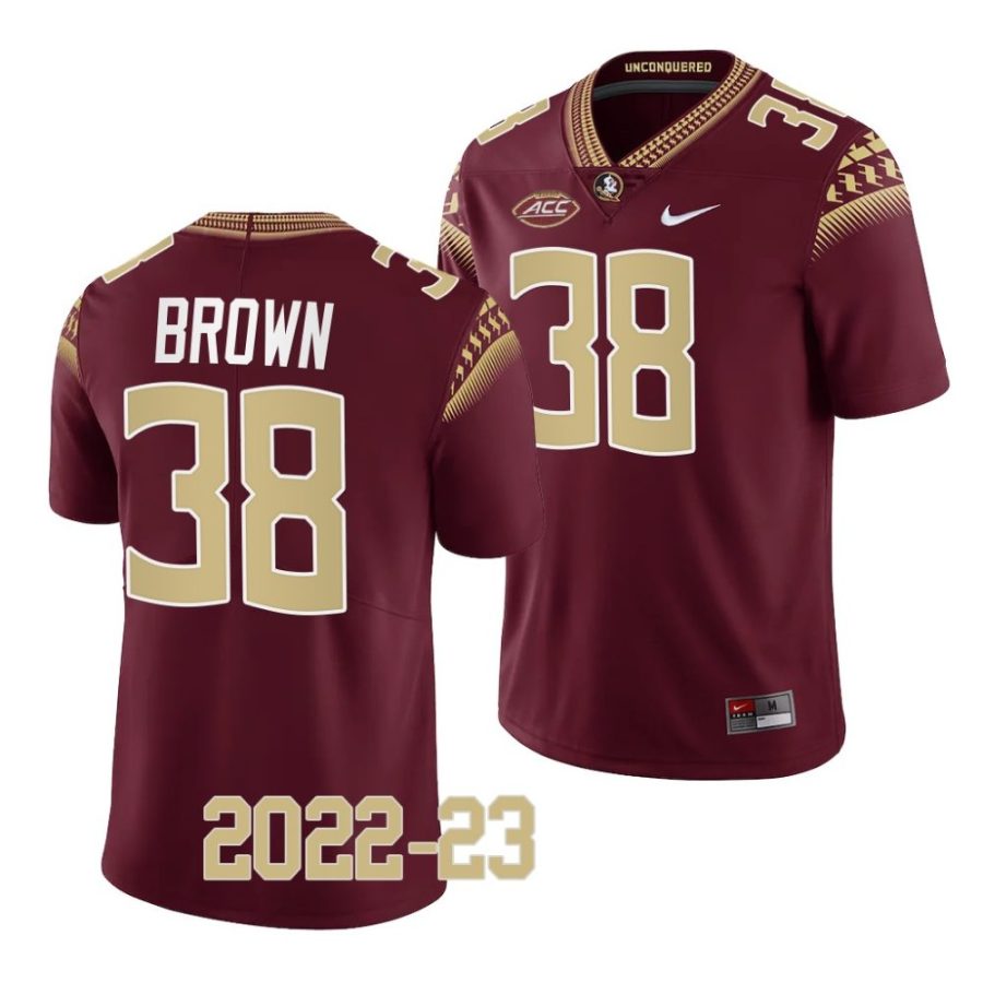 2022 23 florida state seminoles shyheim brown garnet college football replica jersey 0 scaled