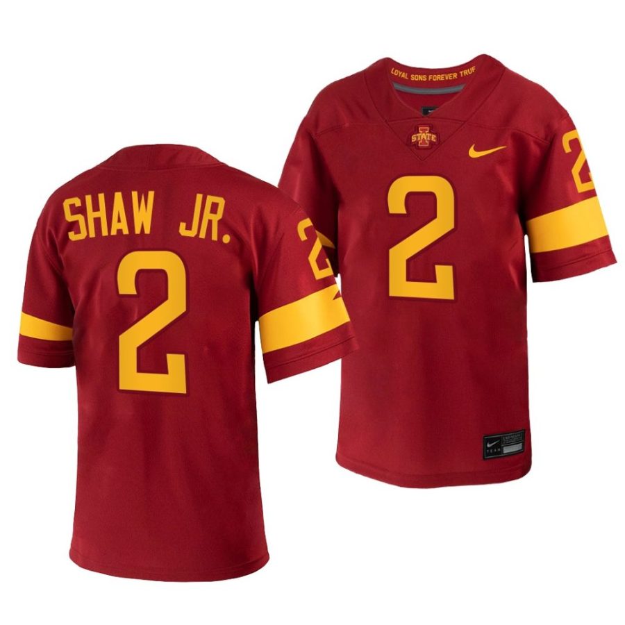 2022 23 iowa state cyclones sean shaw jr. red college football jersey scaled