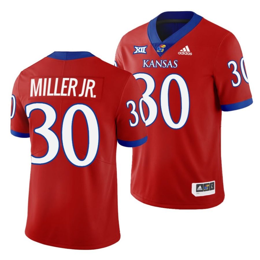 2022 23 kansas jayhawks rich miller jr. red college football jersey scaled