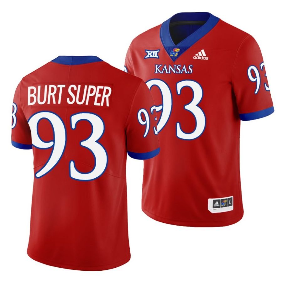 2022 23 kansas jayhawks sam burt super red college football jersey scaled