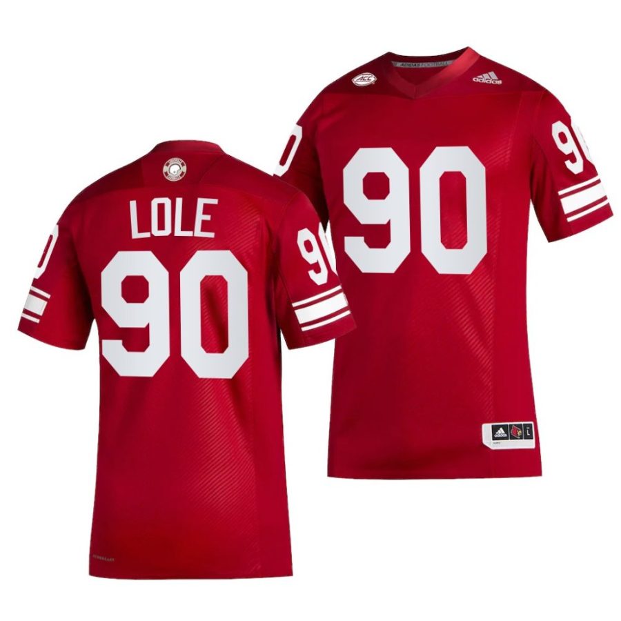 2022 23 louisville cardinals jermayne lole red premier strategy football jersey scaled