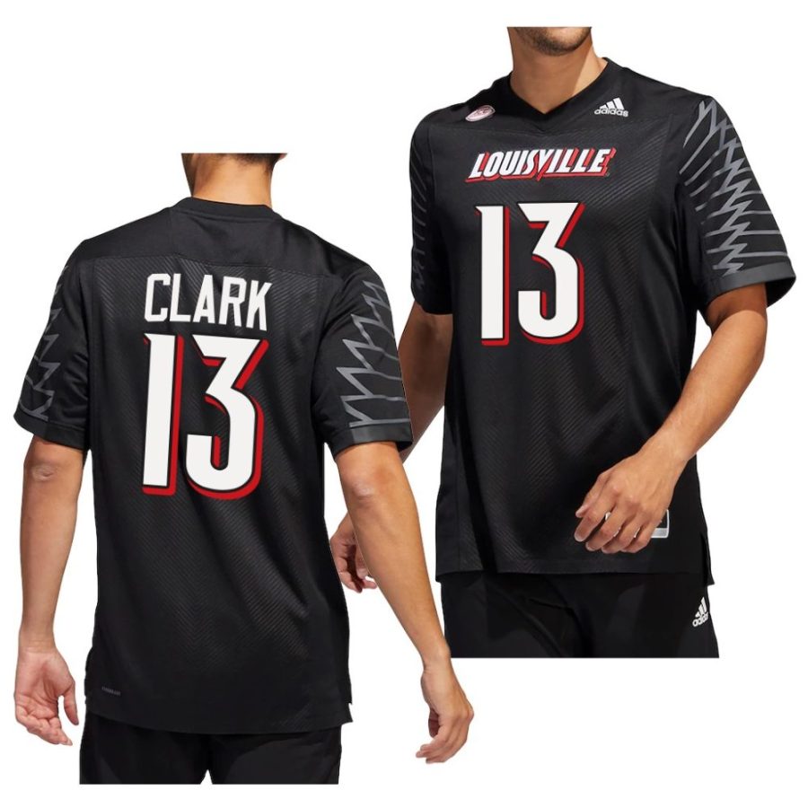 2022 23 louisville cardinals kei'trel clark black premier football jersey scaled