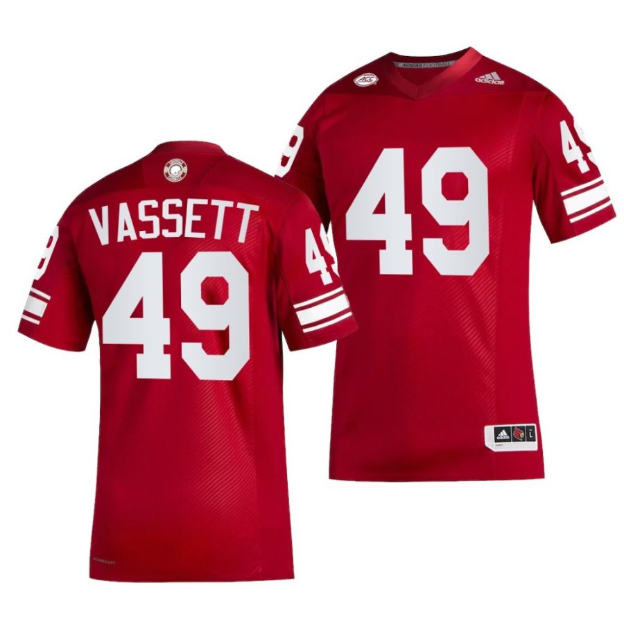 2022 23 louisville cardinals mark vassett red premier strategy football jersey scaled