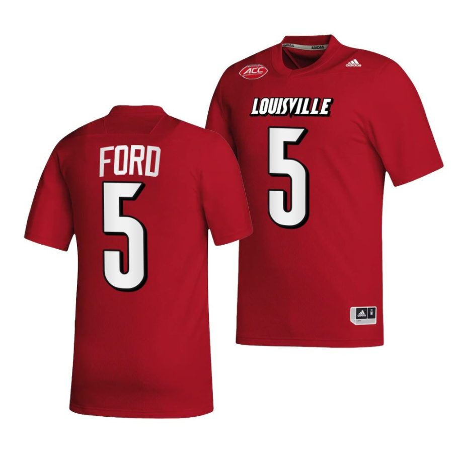 2022 23 louisville cardinals marshon ford red college football nil replica jersey scaled