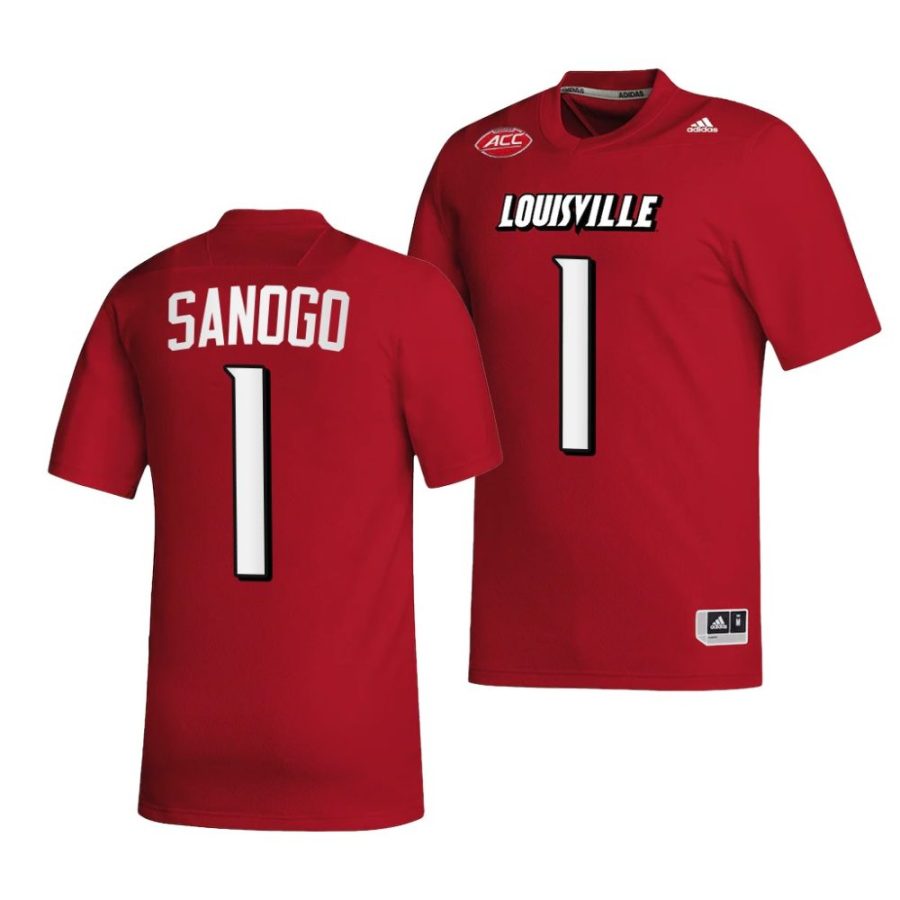 2022 23 louisville cardinals momo sanogo red college football nil replica jersey scaled