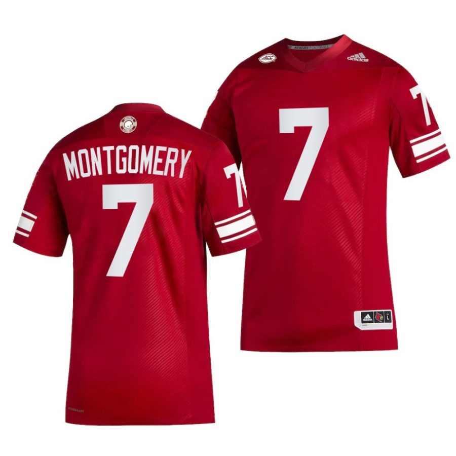 2022 23 louisville cardinals monty montgomery red premier strategy football jersey scaled