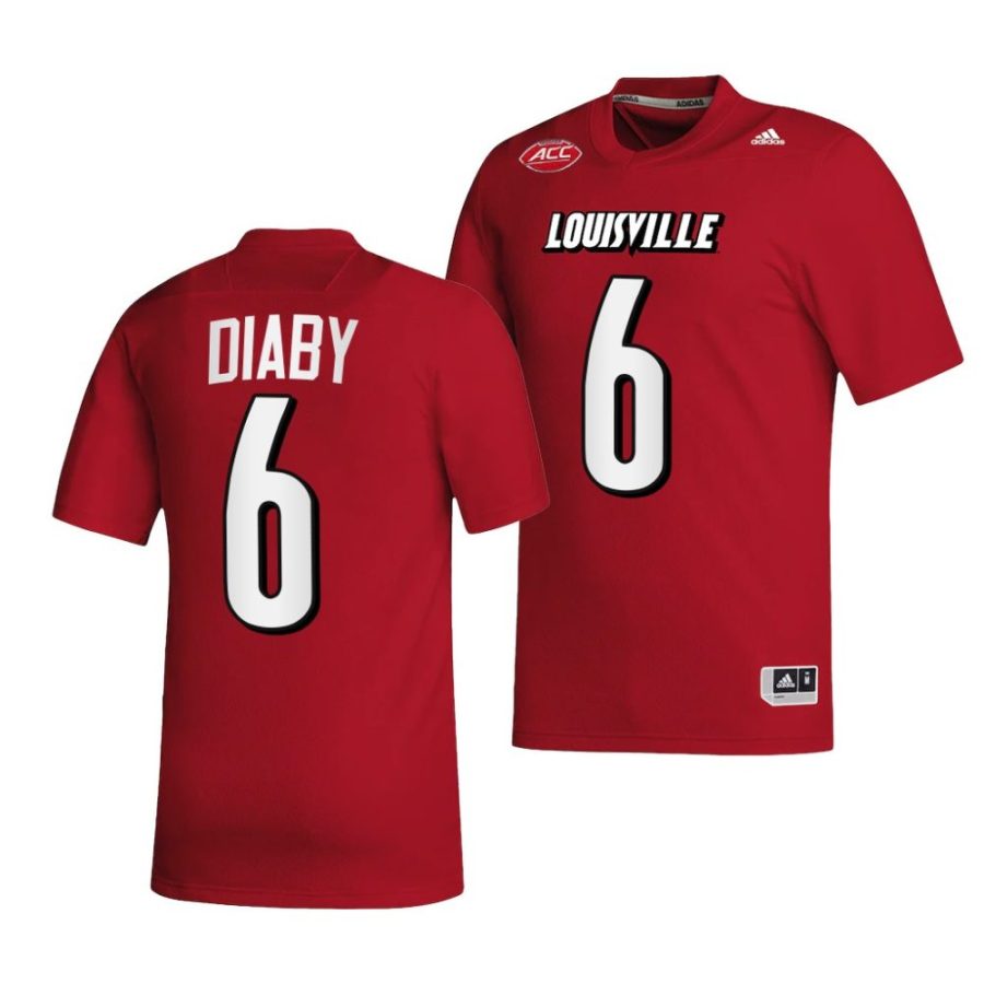 2022 23 louisville cardinals yaya diaby red college football nil replica jersey scaled