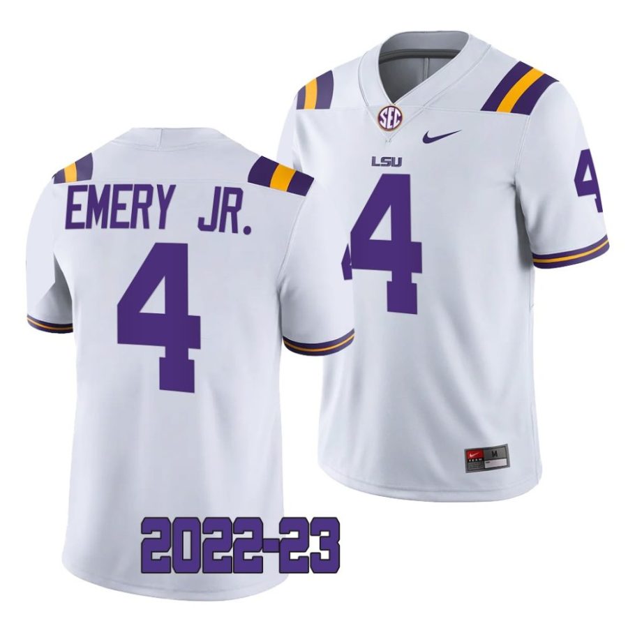 2022 23 lsu tigers john emery jr. white college football game jersey scaled