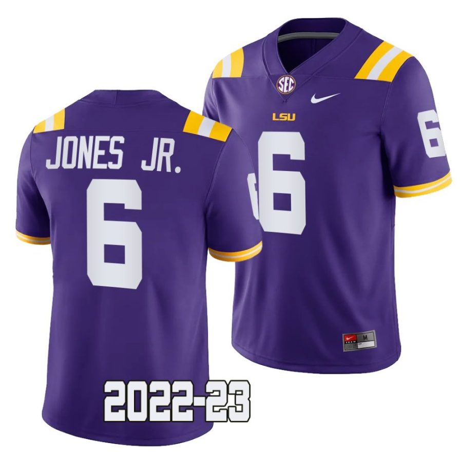 2022 23 lsu tigers mike jones jr. purple college football game jersey scaled