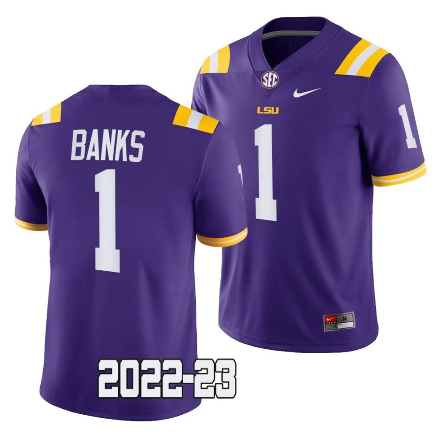 2022 23 lsu tigers sevyn banks purple college football game jersey scaled