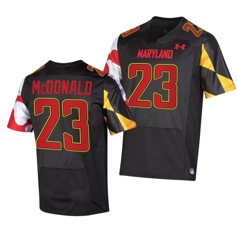 2022 23 maryland terrapins colby mcdonald black college football replica jersey scaled