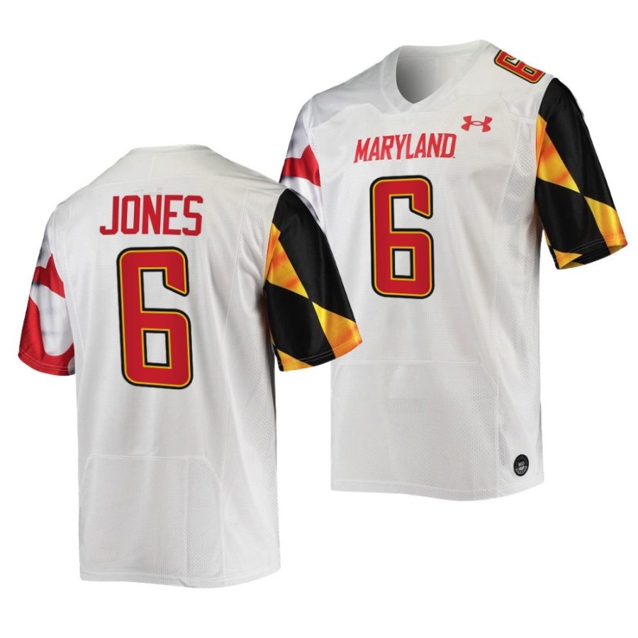 2022 23 maryland terrapins jeshaun jones white college football replica jersey scaled