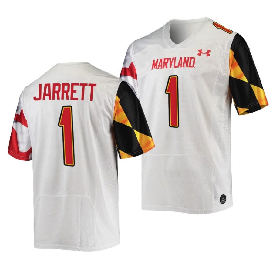 2022 23 maryland terrapins rakim jarrett white college football replica jersey scaled