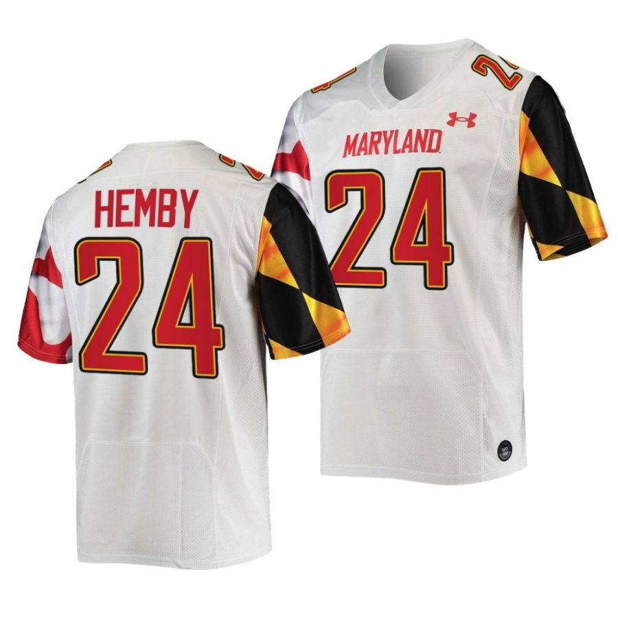 2022 23 maryland terrapins roman hemby white college football replica jersey scaled