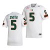 2022 23 miami hurricanes key'shawn smith white college football nil replica jersey scaled