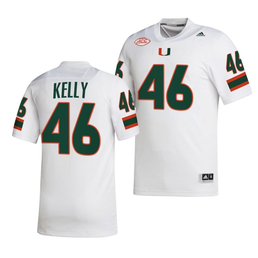 2022 23 miami hurricanes nick kelly white college football nil replica jersey scaled