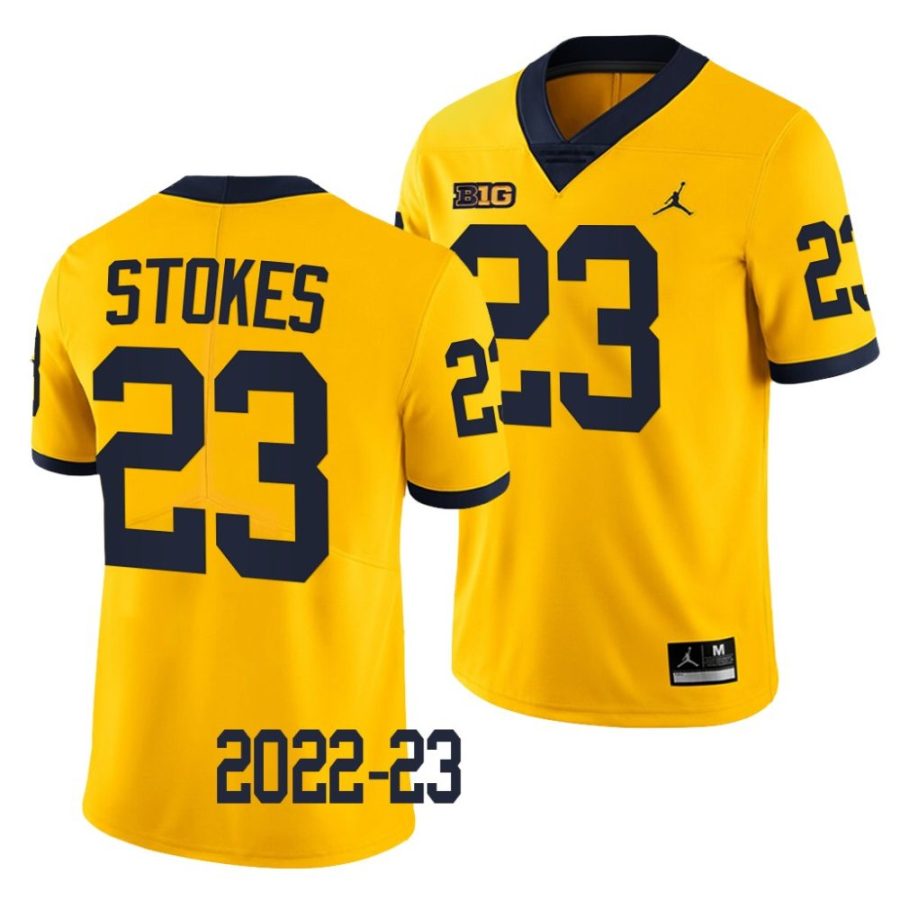 2022 23 michigan wolverines c.j. stokes maize college football limited jersey scaled