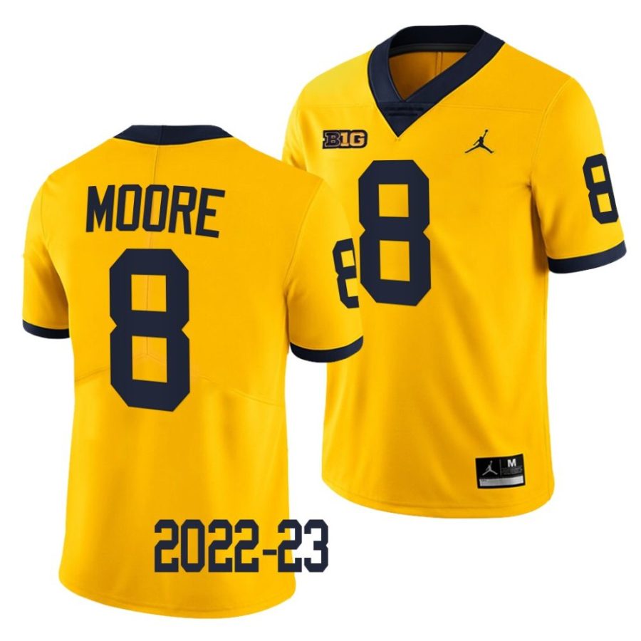2022 23 michigan wolverines derrick moore maize college football limited jersey scaled