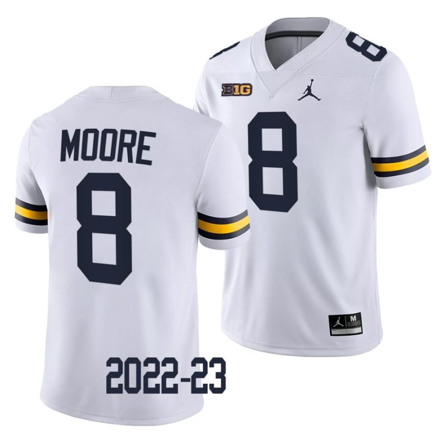 2022 23 michigan wolverines derrick moore white college football game jersey scaled