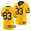 2022 23 michigan wolverines erick all maize college football limited jersey scaled
