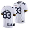 2022 23 michigan wolverines erick all white college football game jersey scaled