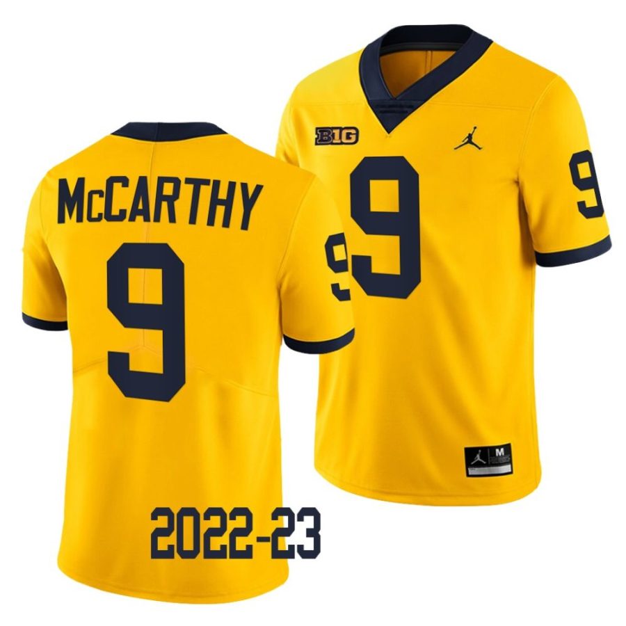 2022 23 michigan wolverines j.j. mccarthy maize college football limited jersey scaled