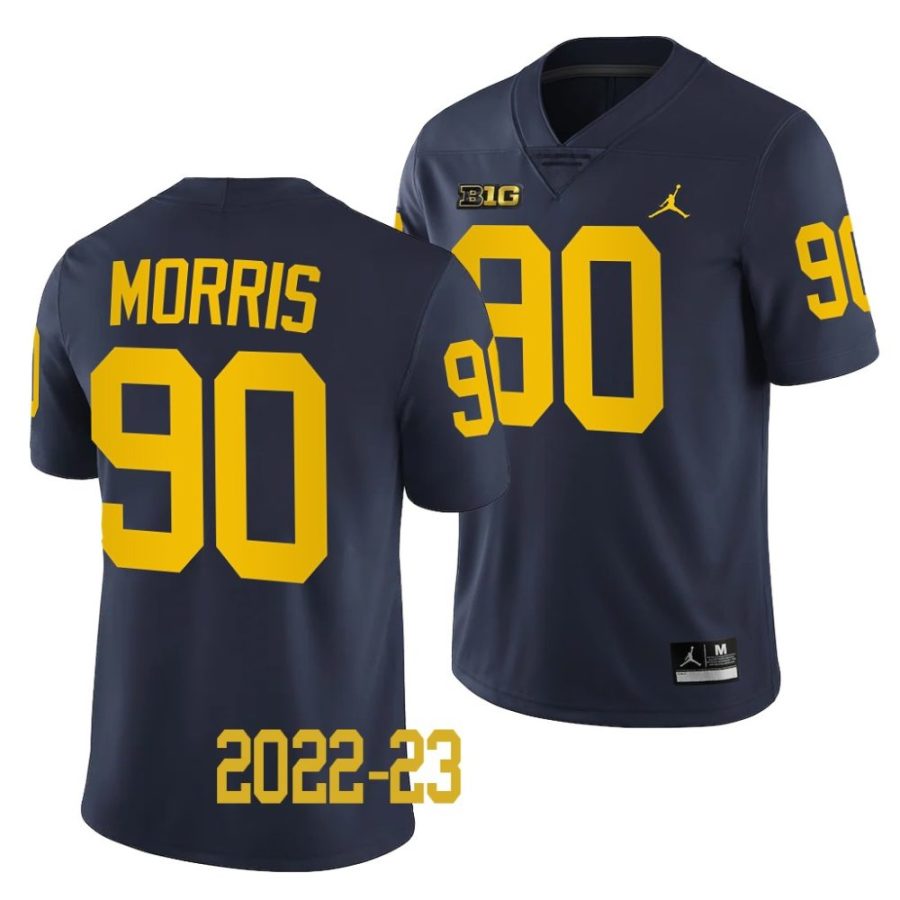 2022 23 michigan wolverines mike morris navy college football game jersey scaled