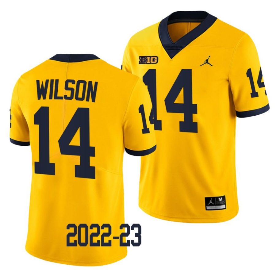 2022 23 michigan wolverines roman wilson maize college football limited jersey scaled