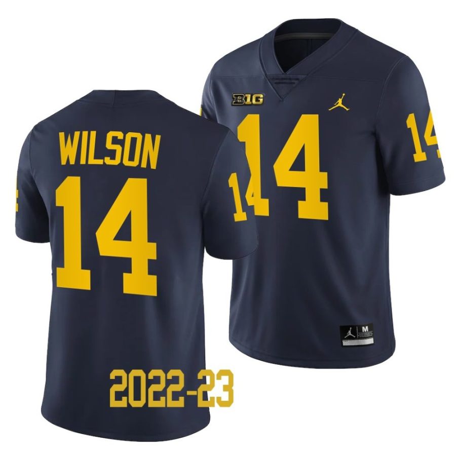 2022 23 michigan wolverines roman wilson navy college football game jersey scaled