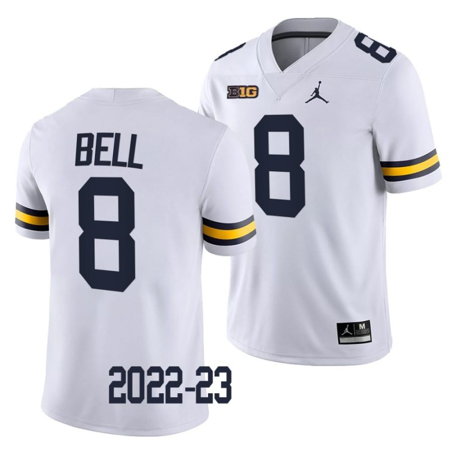 2022 23 michigan wolverines ronnie bell white college football game jersey scaled