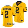 2022 23 michigan wolverines will johnson maize college football limited jersey scaled