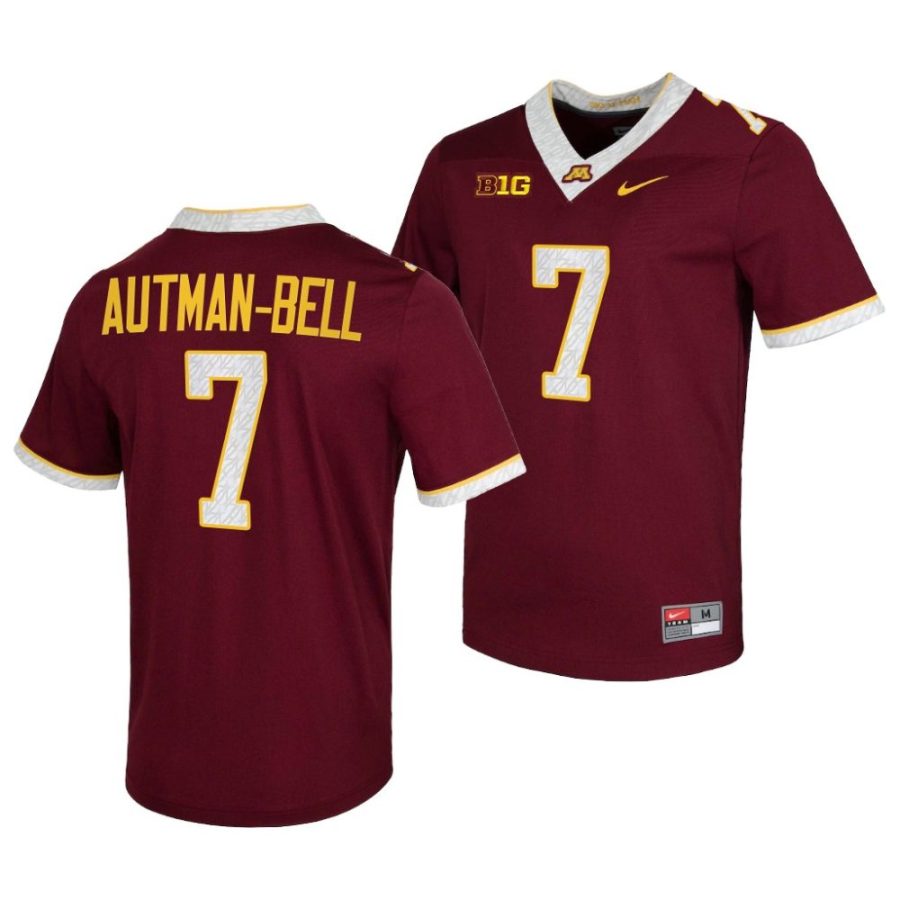 2022 23 minnesota golden gophers chris autman bell maroon untouchable game football jersey scaled