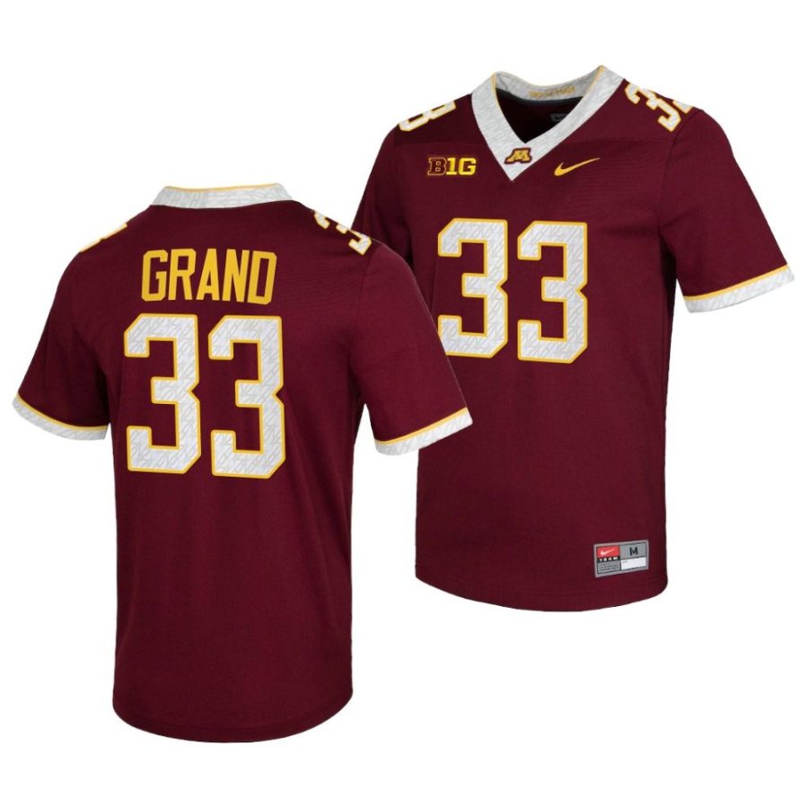 2022 23 minnesota golden gophers max grand maroon untouchable game football jersey scaled