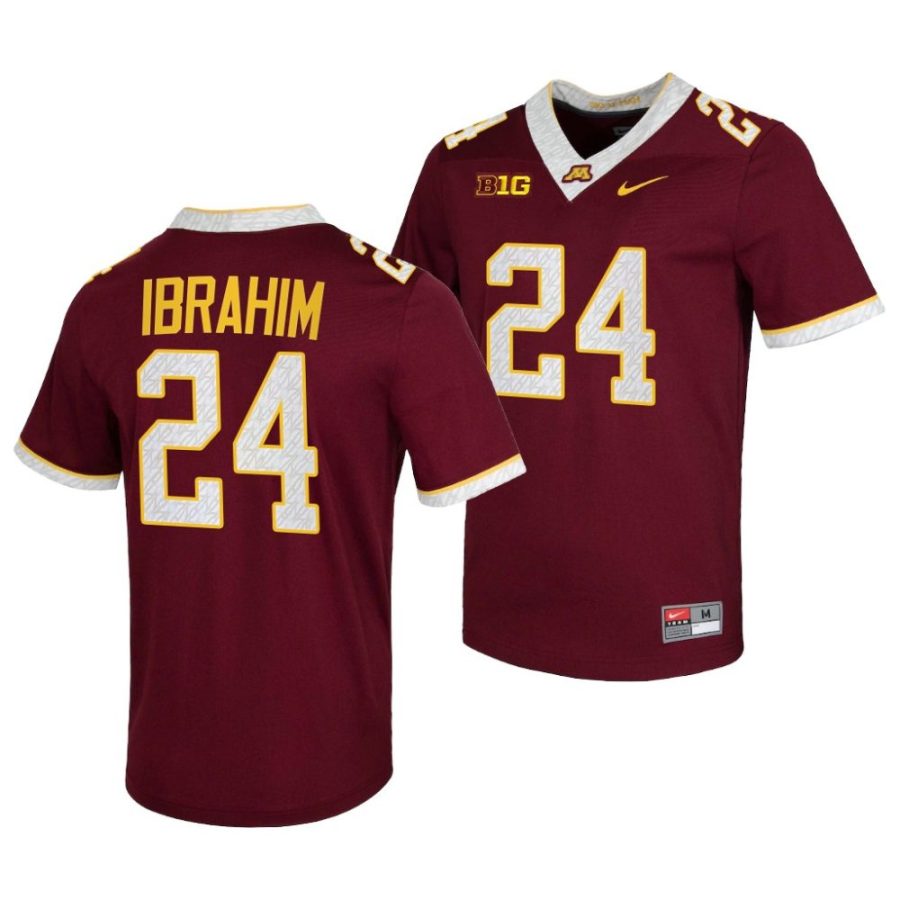 2022 23 minnesota golden gophers mohamed ibrahim maroon untouchable game football jersey scaled